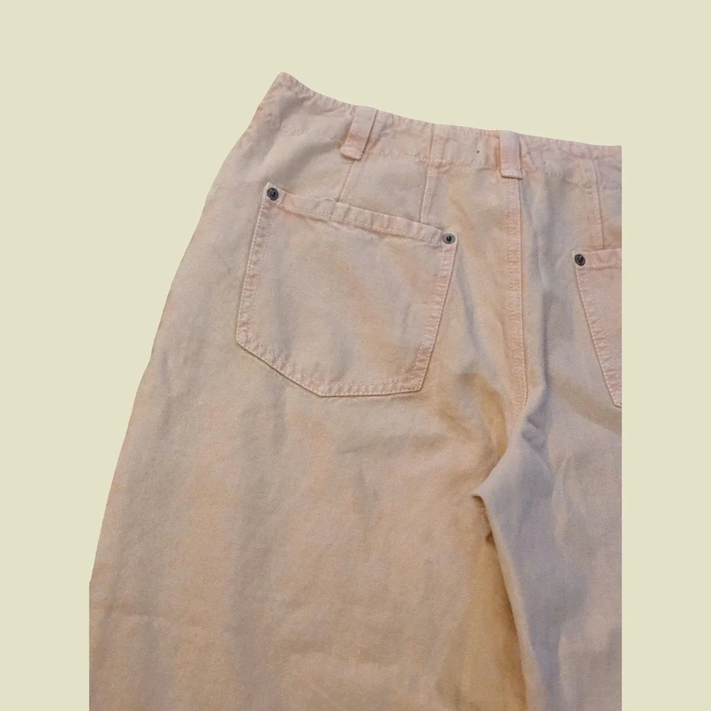Free People Supersonic Slim Trousers Pink Utility Pants Women SZ 10 Y2K Workwear